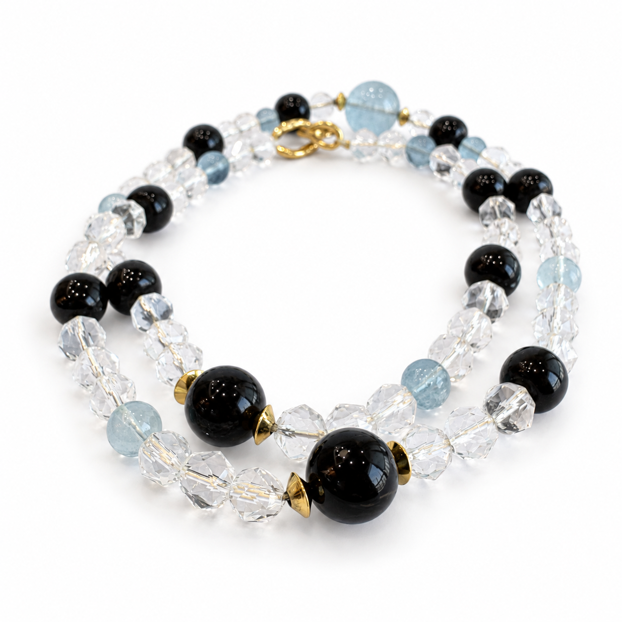 Gold & Water NFC Obsidian Bracelet for Men | Silver Sheen Obsidian - Image 3