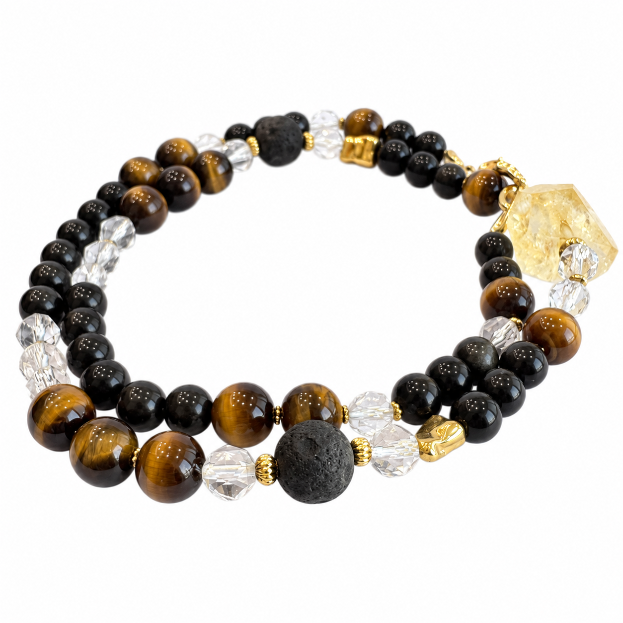 Silver Sheen Obsidian NFC Bracelet for Men | Kyanite & Jadeite - Image 3