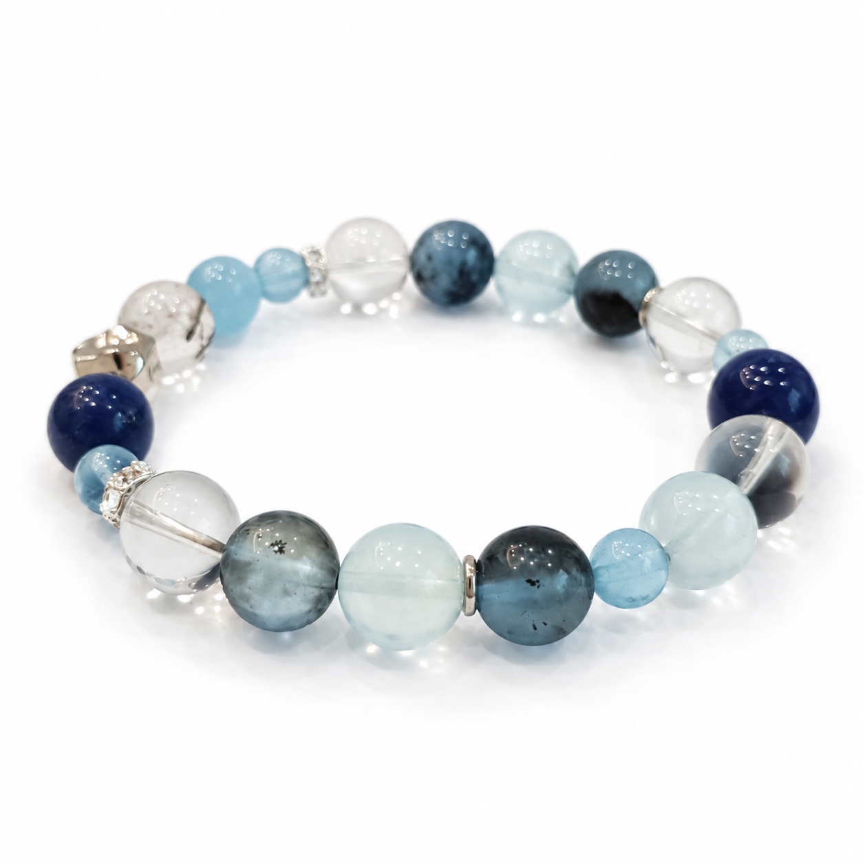 Wood Element NFC Crystal Bracelet | Green Phantom Quartz - Image 4
