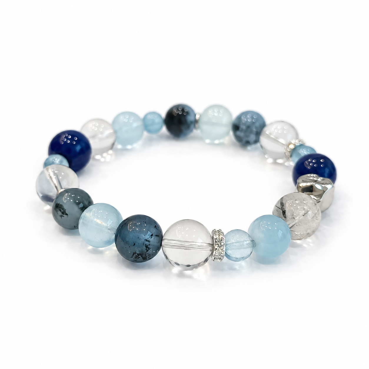 Wood Element NFC Crystal Bracelet | Green Phantom Quartz - Image 3
