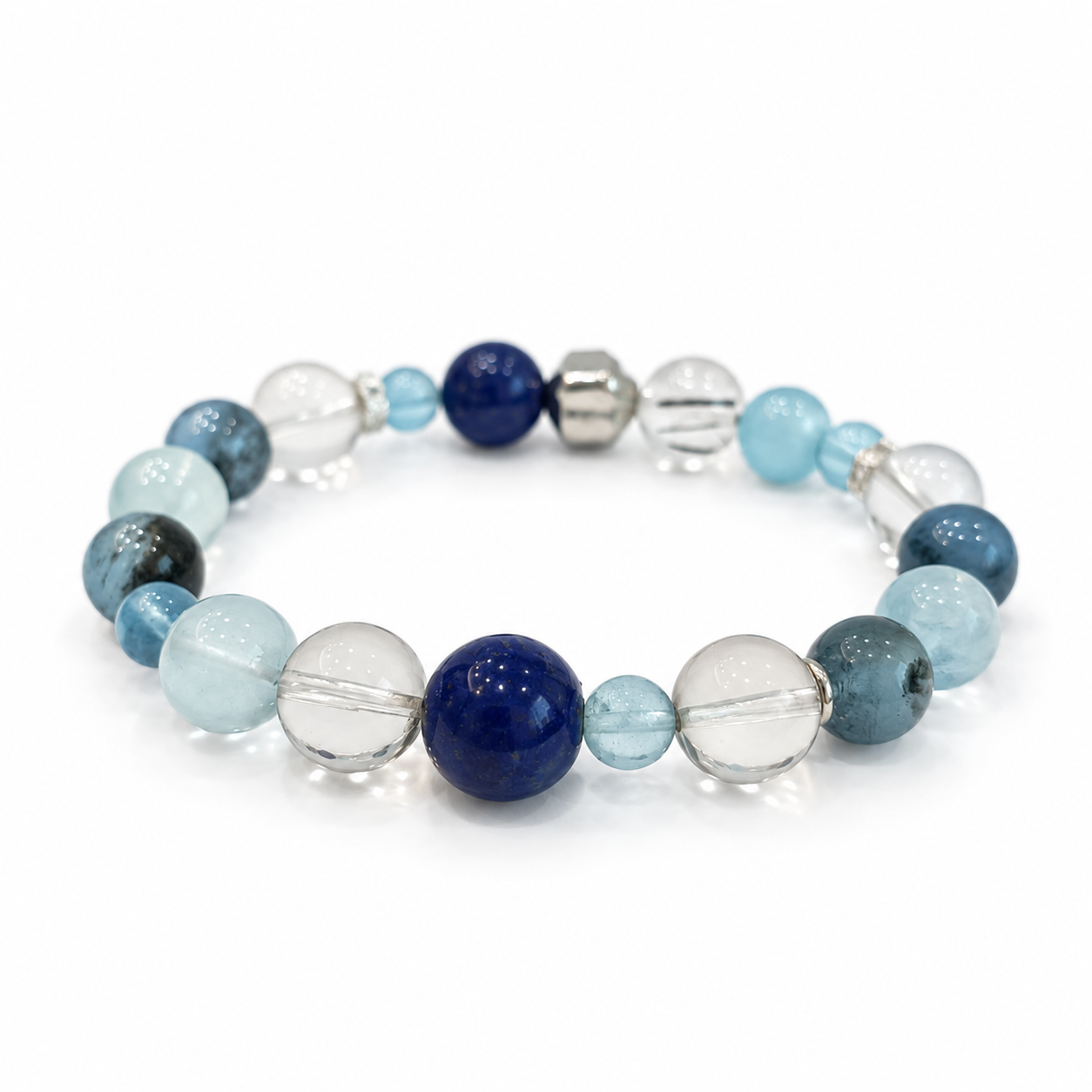 Wood Element NFC Crystal Bracelet | Green Phantom Quartz - Image 2