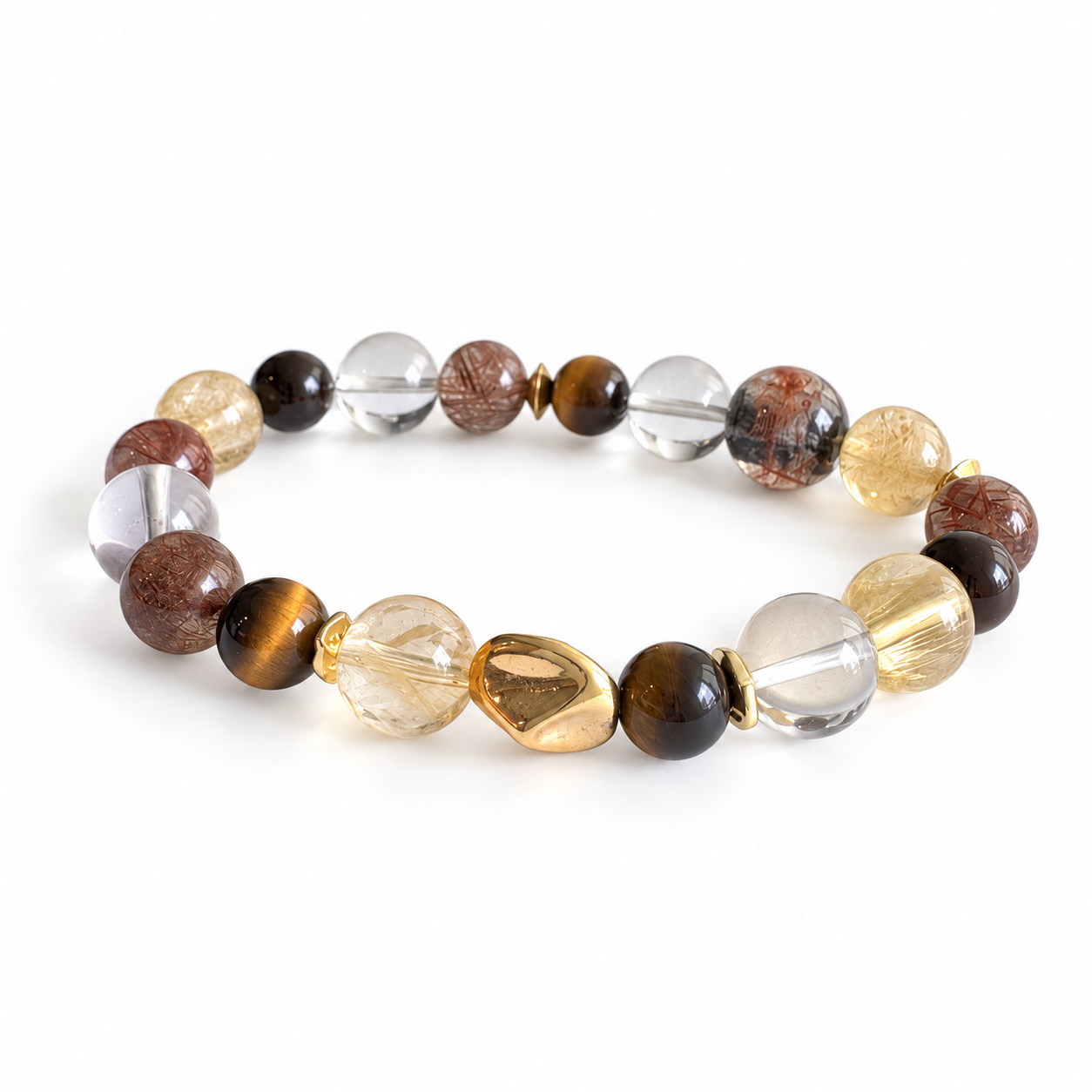 Earth Element NFC Crystal Bracelet | Yellow Tiger Eye - Image 3