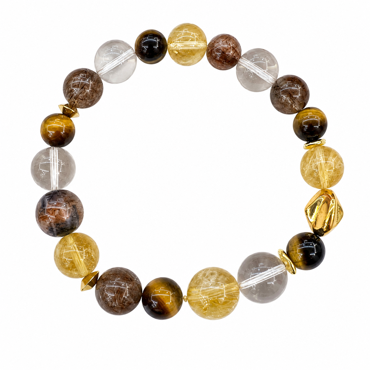 Earth Element NFC Crystal Bracelet | Yellow Tiger Eye - Image 5