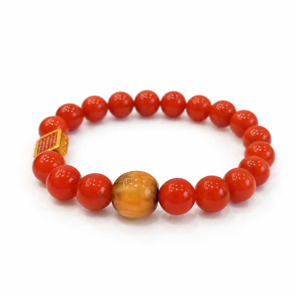 Fire Element AI Bracelet | Nanhong Agate