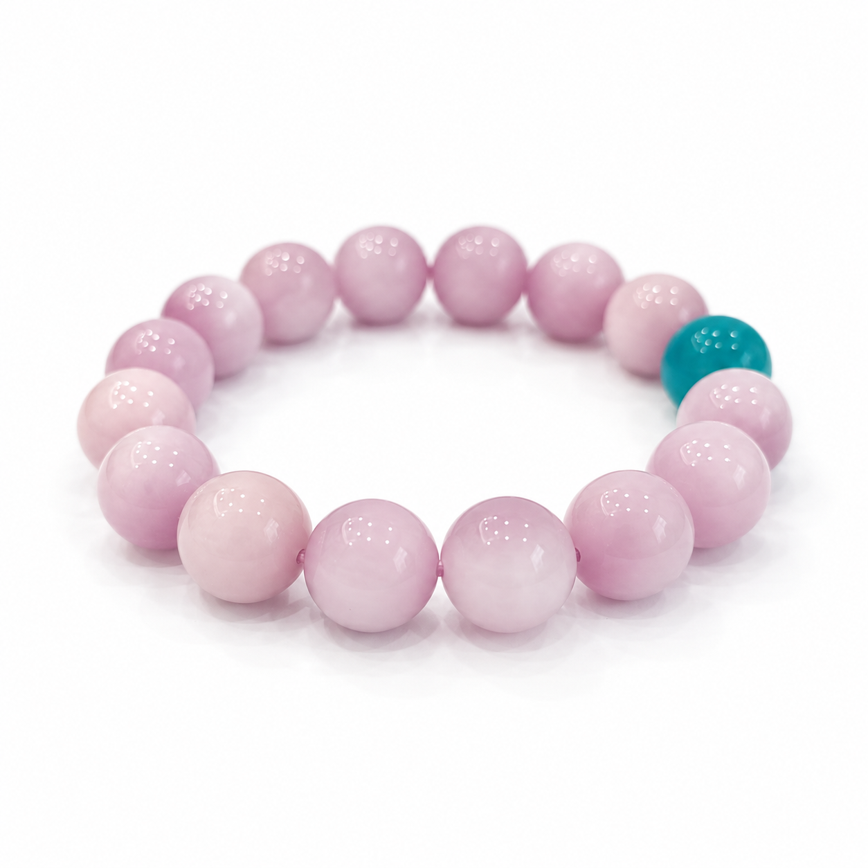 Fire Element NFC Crystal Bracelet | Kunzite & Amazonite - Image 3