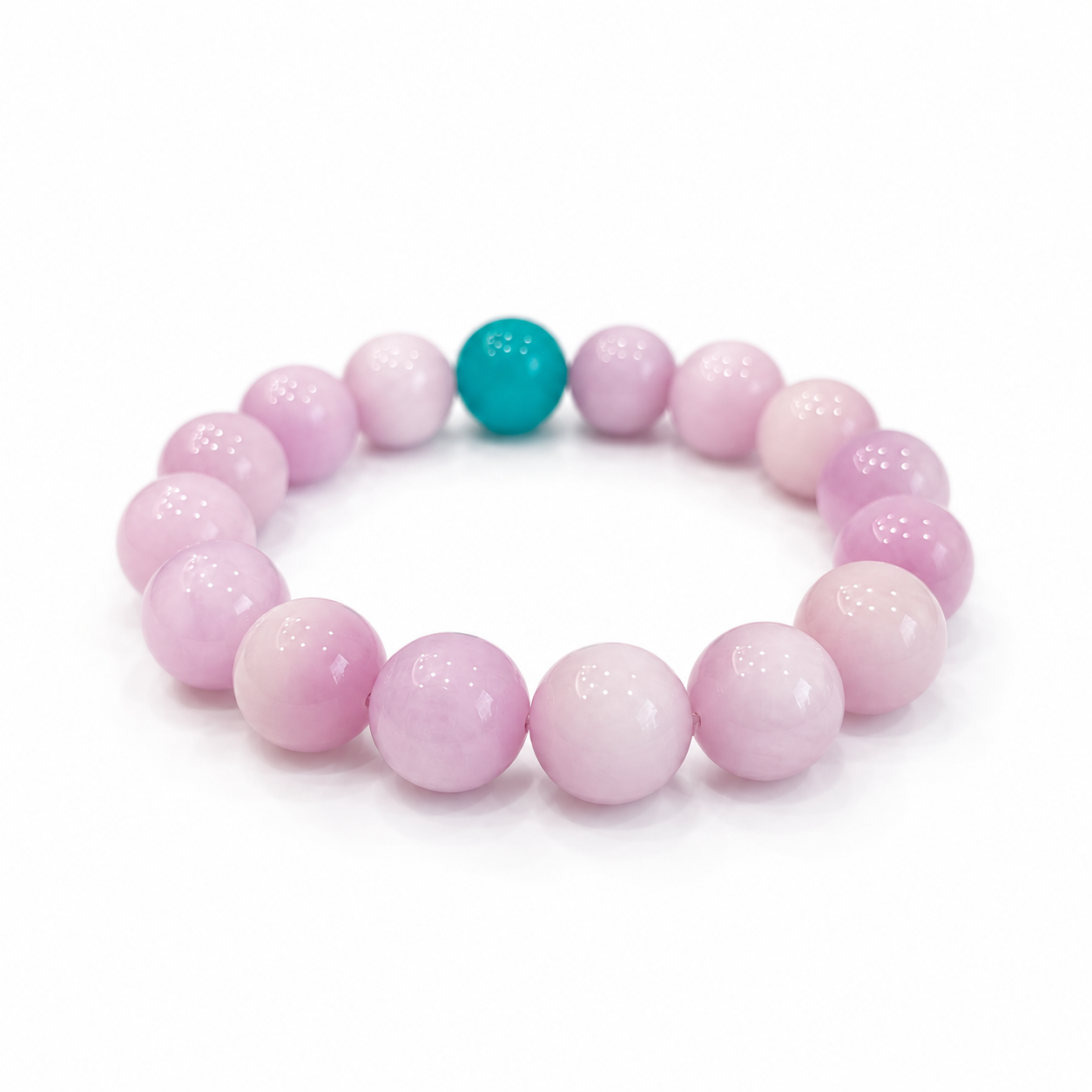 Fire Element NFC Crystal Bracelet | Kunzite & Amazonite - Image 5