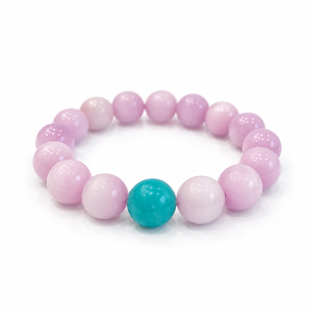 Fire Element NFC Crystal Bracelet | Kunzite & Amazonite