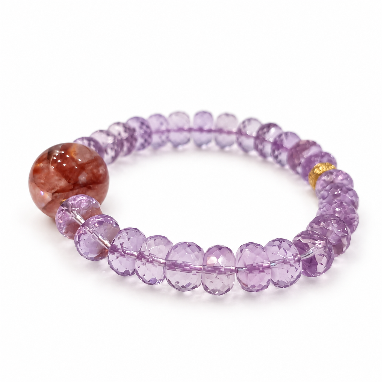 Fire Element NFC Crystal Bracelet | Bolivian Amethyst - Image 2
