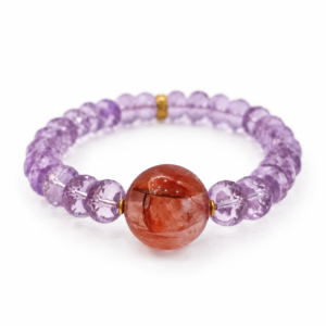 Fire Element NFC Crystal Bracelet | Bolivian Amethyst