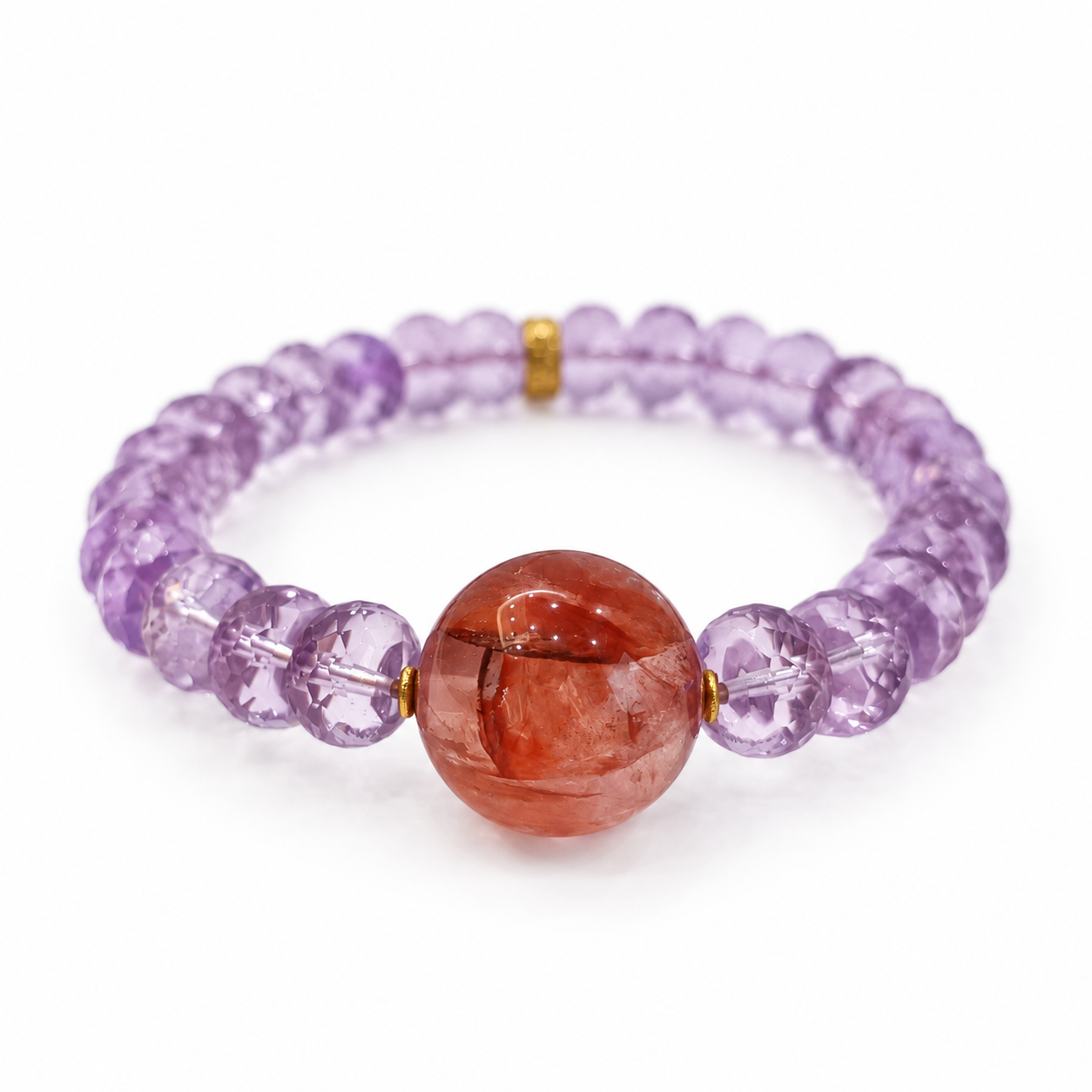 Fire Element NFC Crystal Bracelet | Bolivian Amethyst