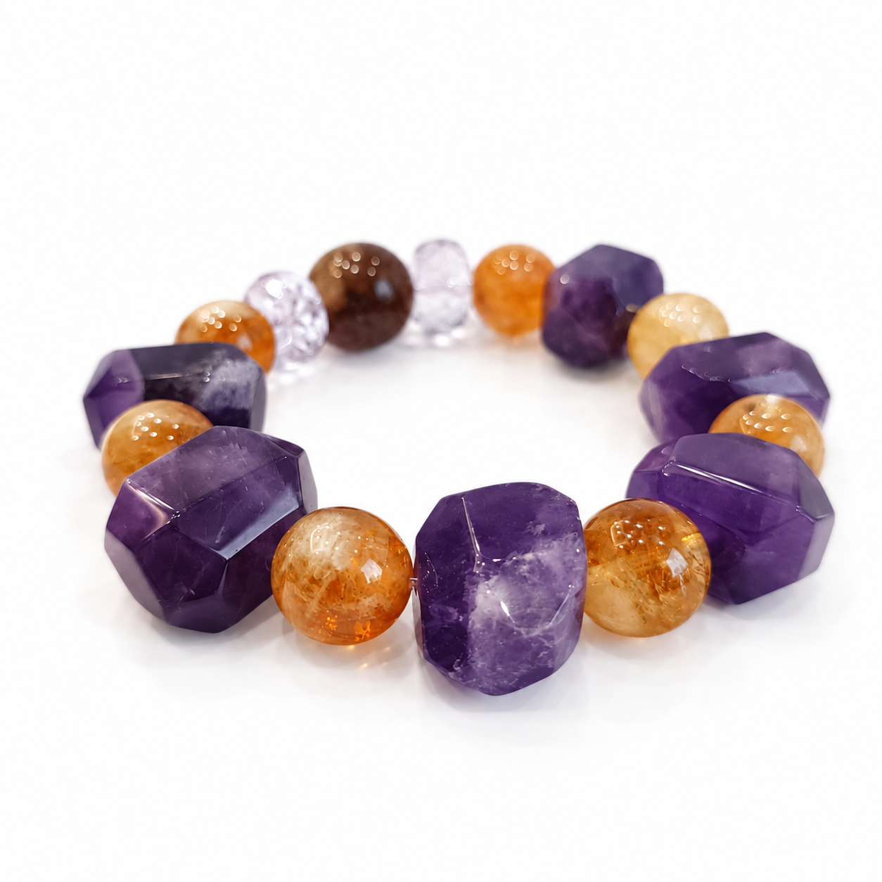 Fire Element NFC Crystal Bracelet | Uruguayan Amethyst