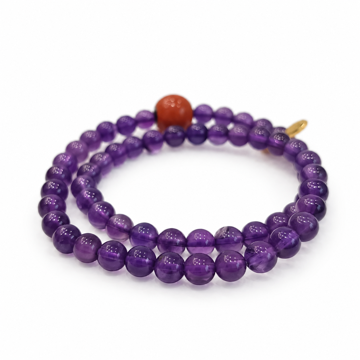 Fire Element NFC Crystal Bracelet | Uruguayan Amethyst - Image 3