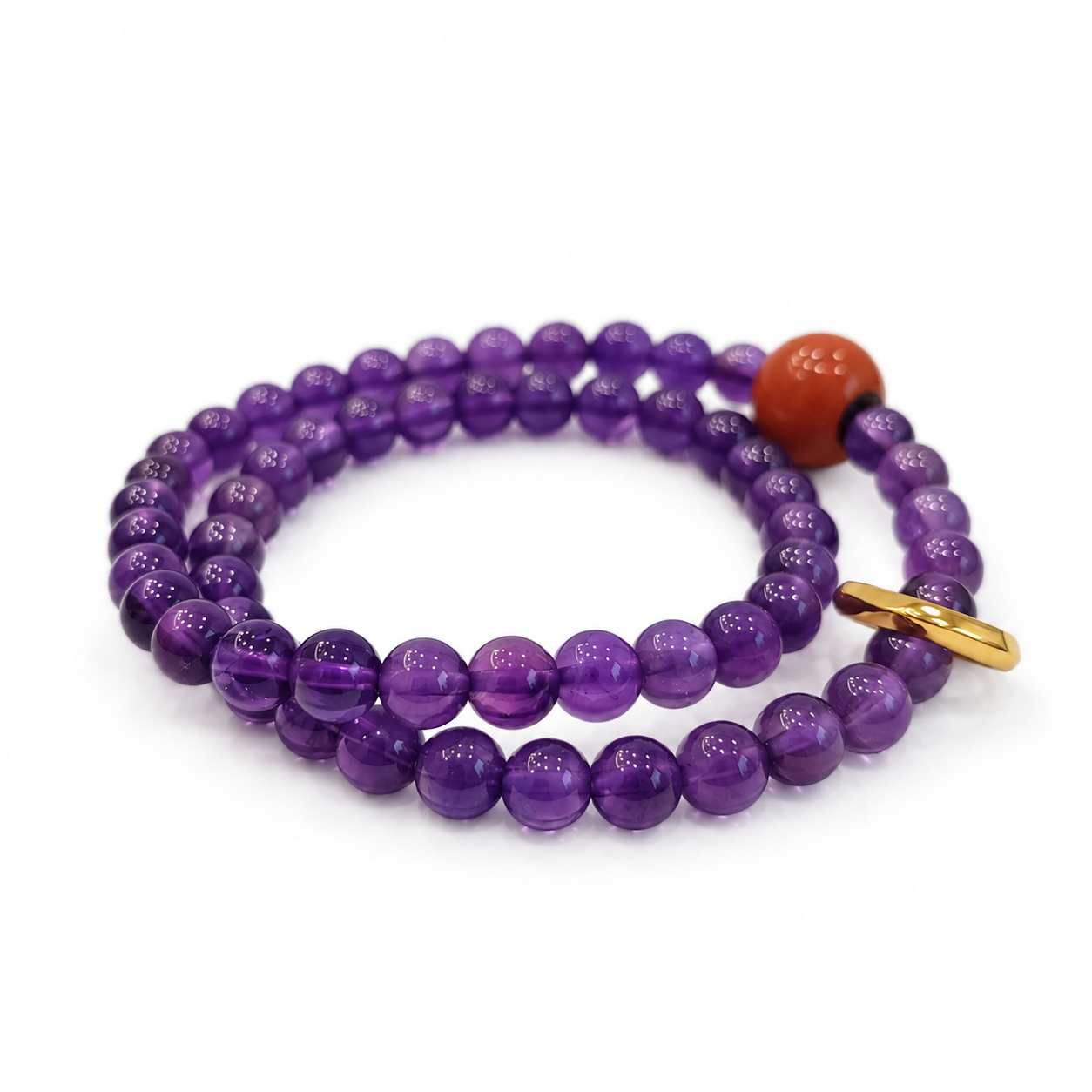 Fire Element NFC Crystal Bracelet | Uruguayan Amethyst - Image 5