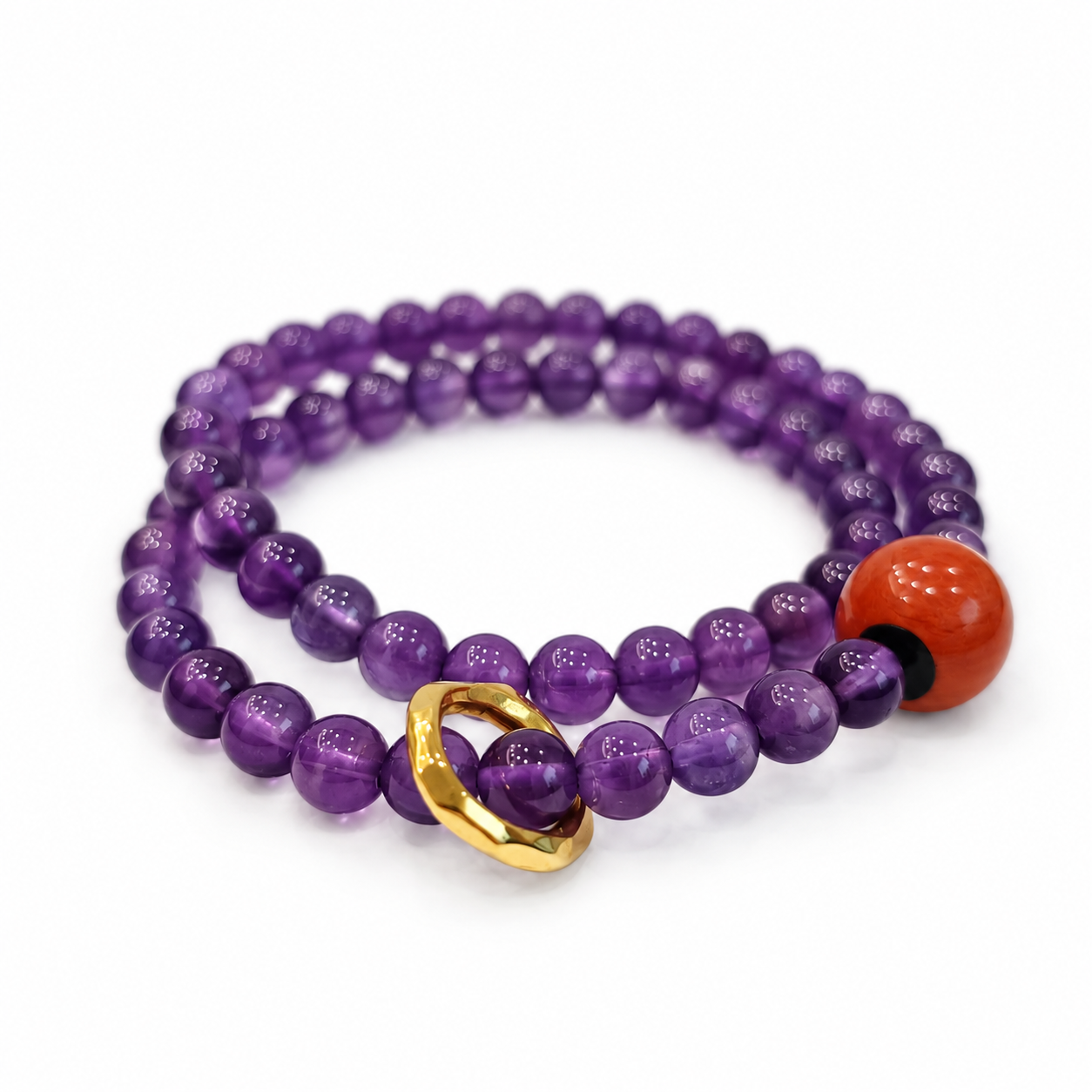 Fire Element NFC Crystal Bracelet | Uruguayan Amethyst - Image 4