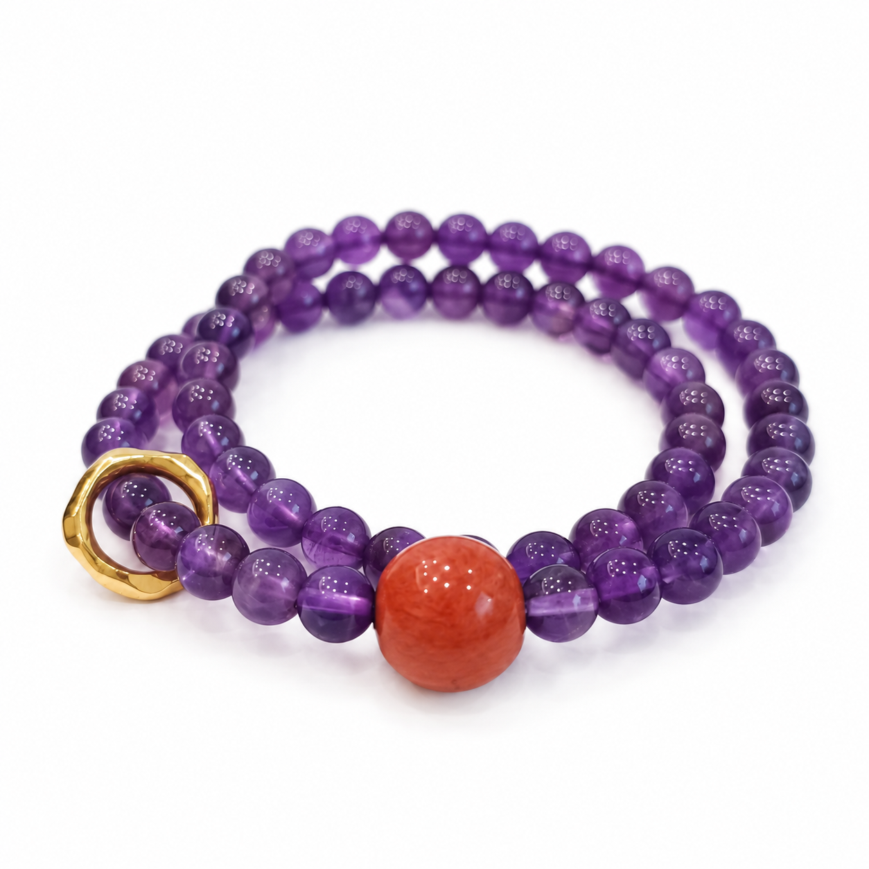 Fire Element NFC Crystal Bracelet | Uruguayan Amethyst