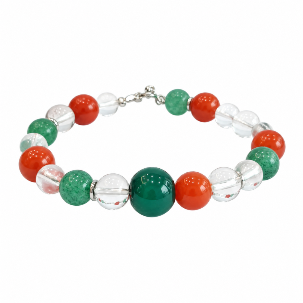 Cancer Zodiac NFC Bracelet | Nanhong Agate & Quartz