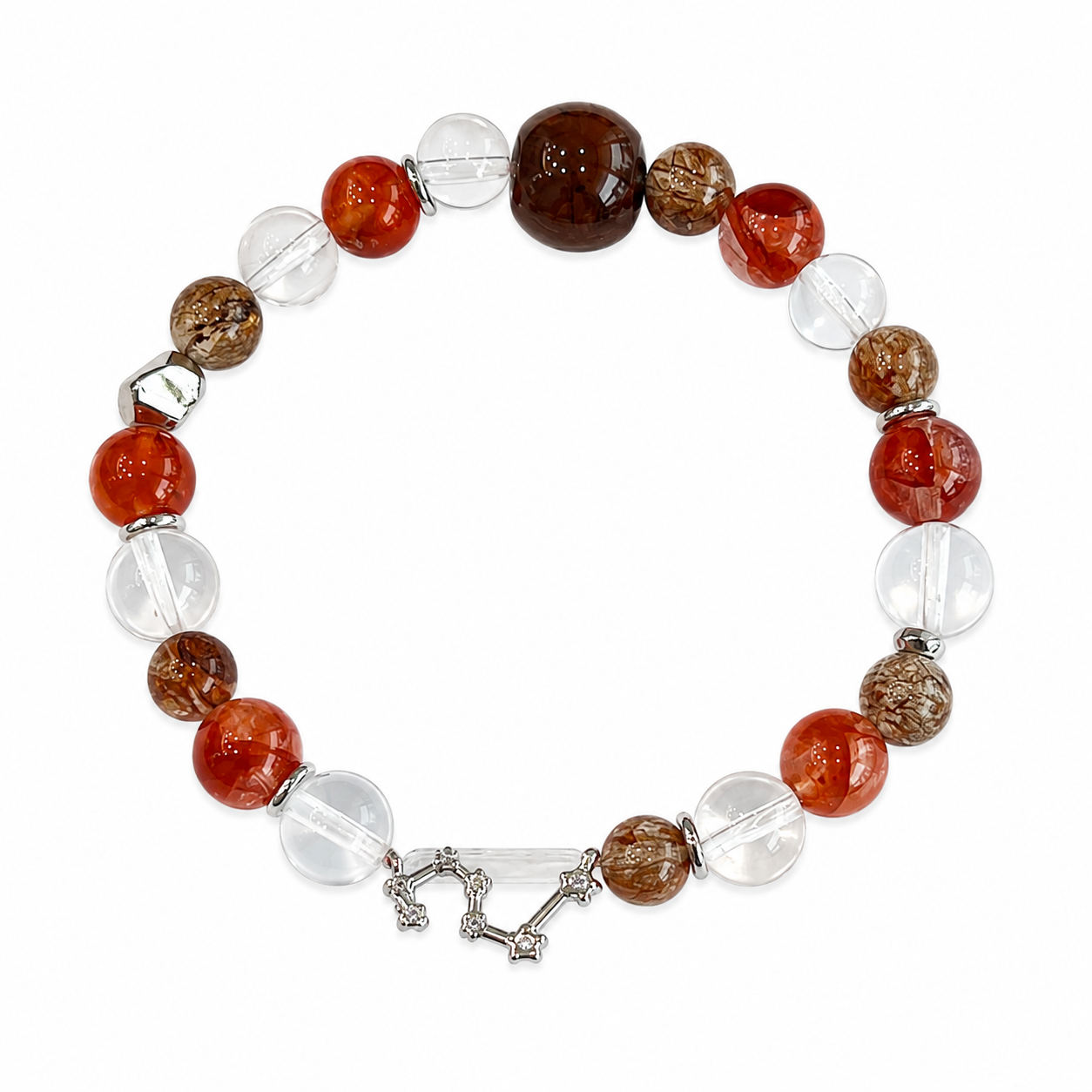 Leo NFC Crystal Bracelet | Super Seven & Red Hematoid - Image 5