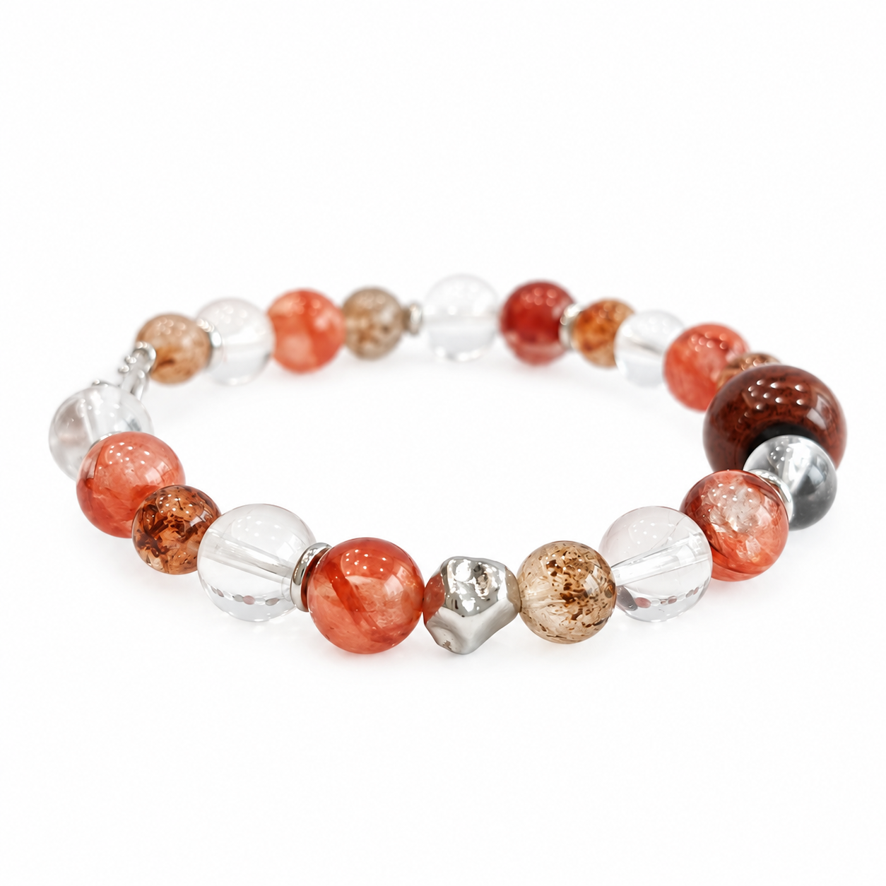 Leo NFC Crystal Bracelet | Super Seven & Red Hematoid - Image 3