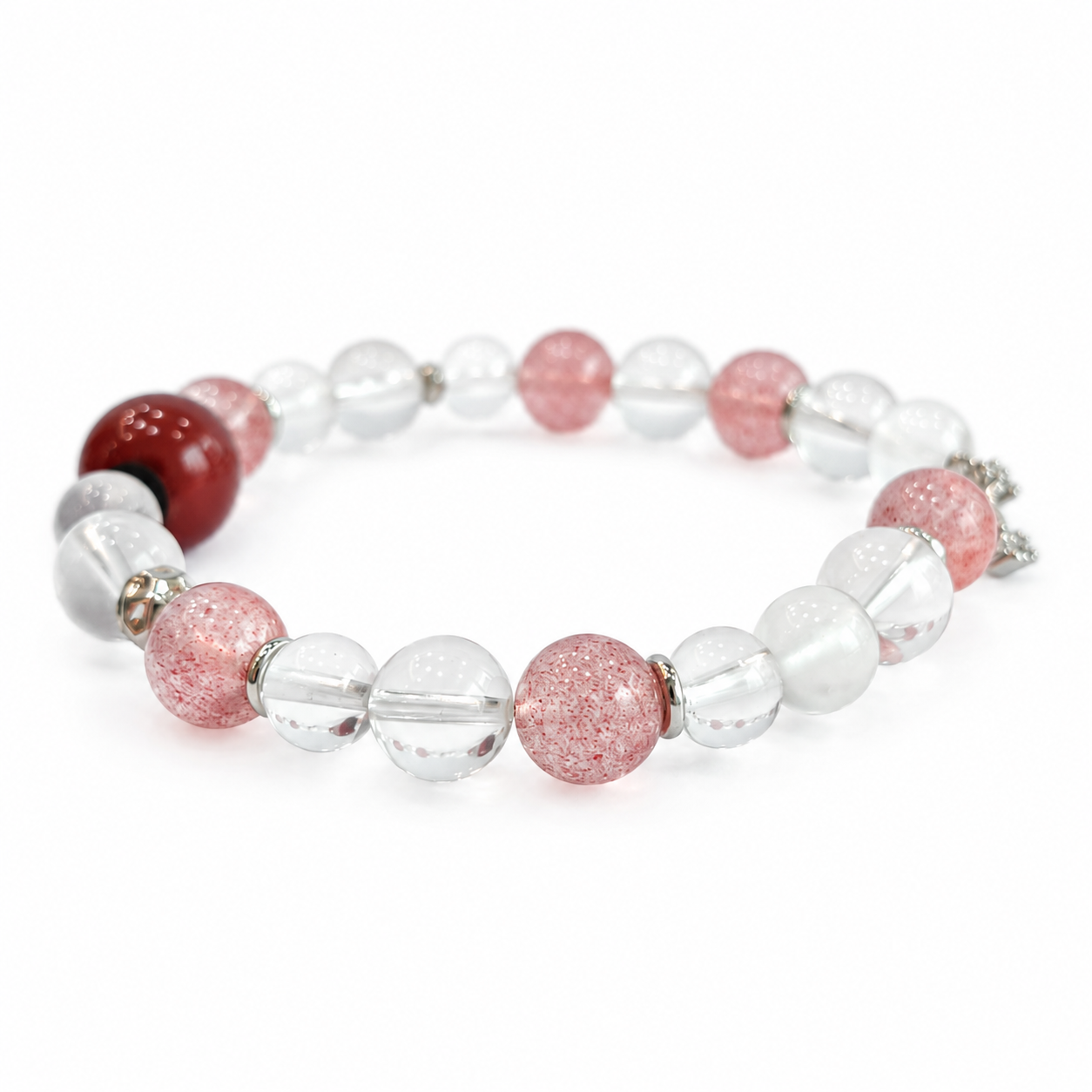 Aries NFC Crystal Bracelet | Clear Quartz & Moonstone - Image 4