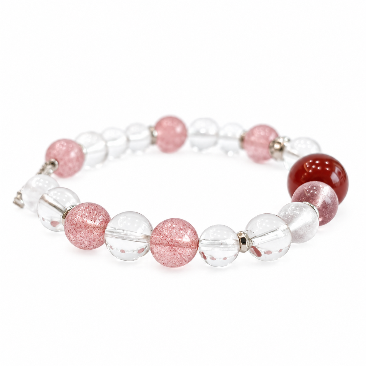 Aries NFC Crystal Bracelet | Clear Quartz & Moonstone - Image 2