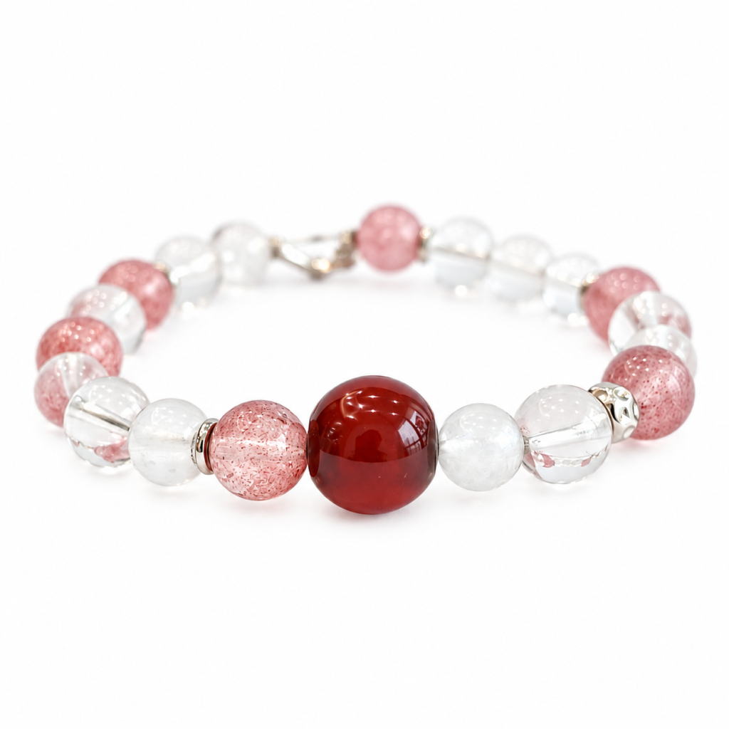 Aries NFC Crystal Bracelet | Clear Quartz & Moonstone