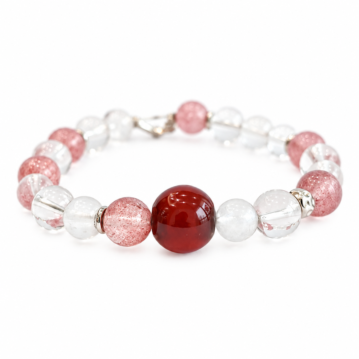 Aries NFC Crystal Bracelet | Clear Quartz & Moonstone