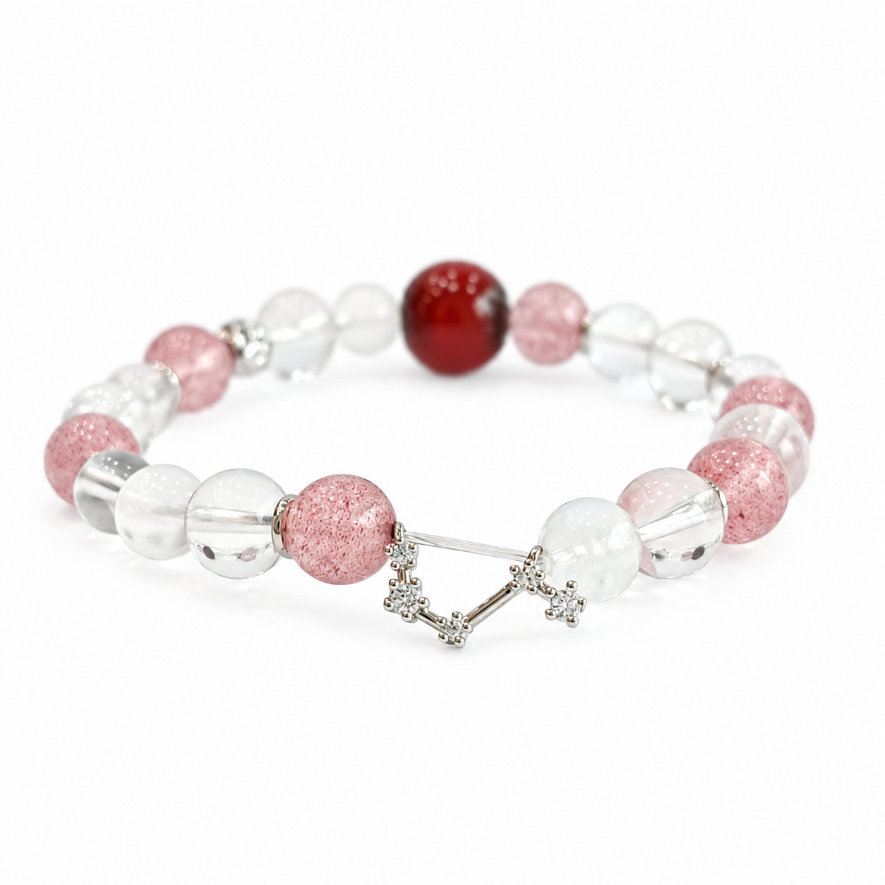 Aries NFC Crystal Bracelet | Clear Quartz & Moonstone - Image 3