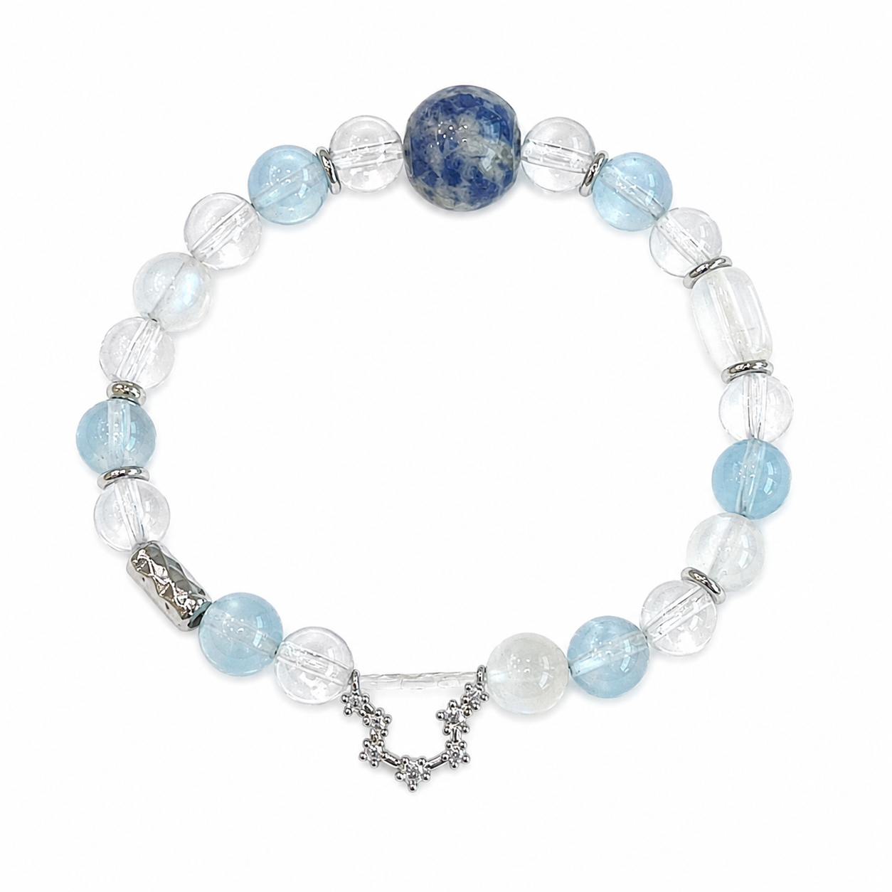 Aquarius NFC Crystal Bracelet | Aquamarine & Moonstone - Image 2