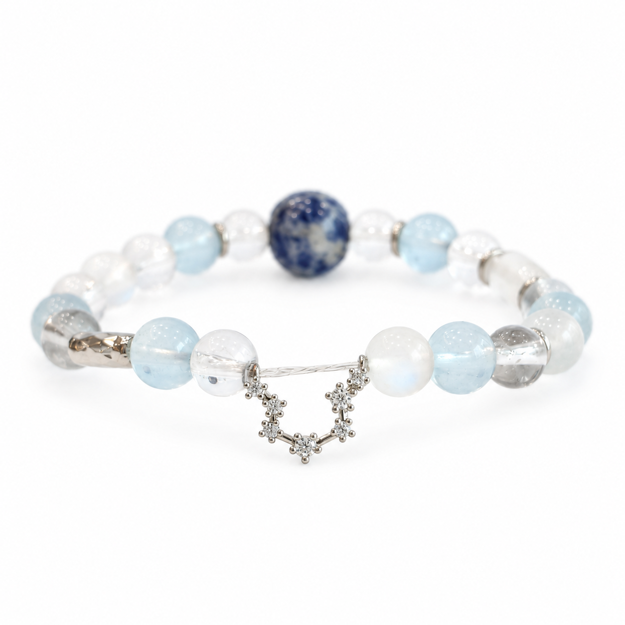 Aquarius NFC Crystal Bracelet | Aquamarine & Moonstone - Image 3