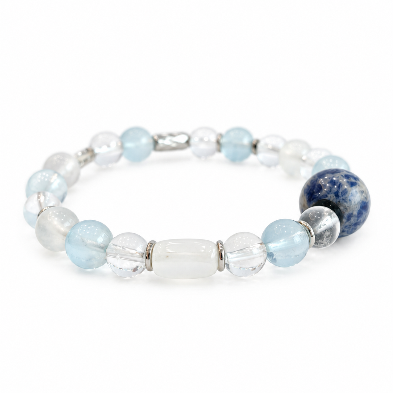 Aquarius NFC Crystal Bracelet | Aquamarine & Moonstone - Image 4