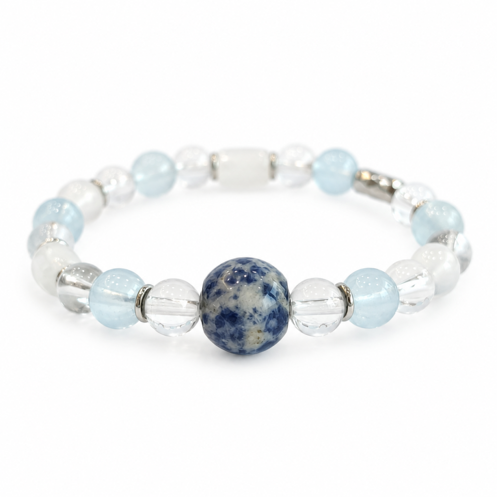 Aquarius NFC Crystal Bracelet | Aquamarine & Moonstone