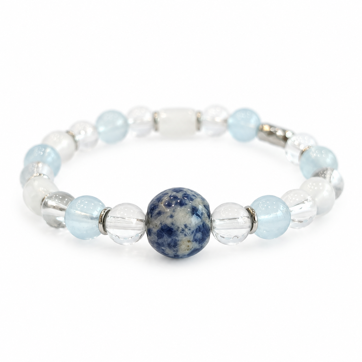 Aquarius NFC Crystal Bracelet | Aquamarine & Moonstone