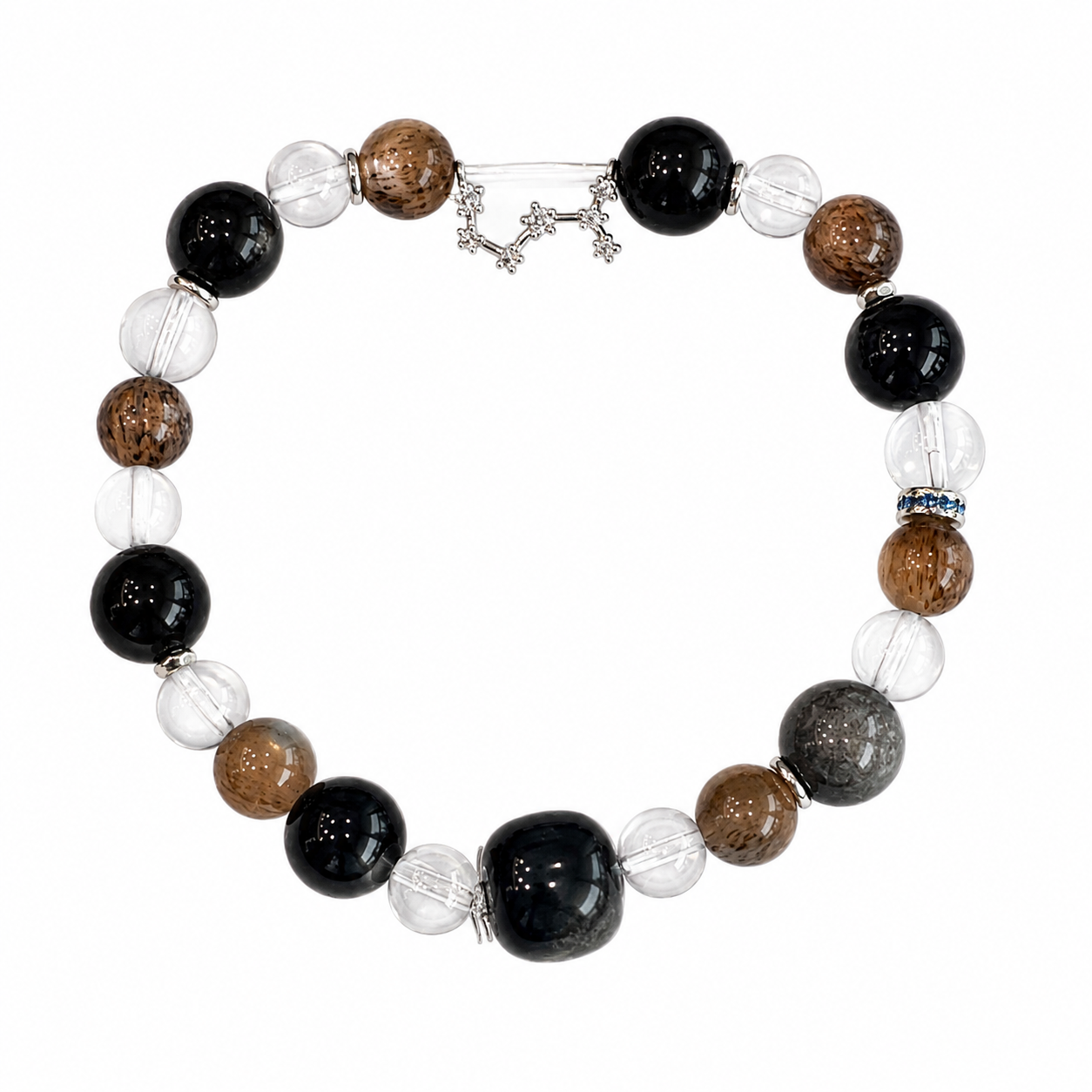 Scorpio NFC Crystal Bracelet | Obsidian & Clear Quartz - Image 5