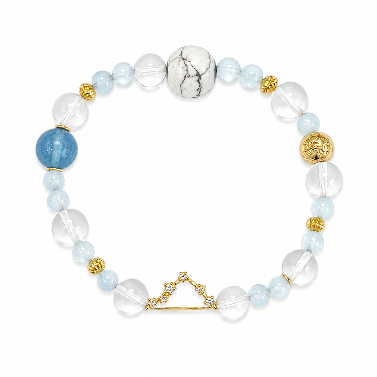 Libra NFC Crystal Bracelet | Aquamarine & Clear Quartz - Image 4