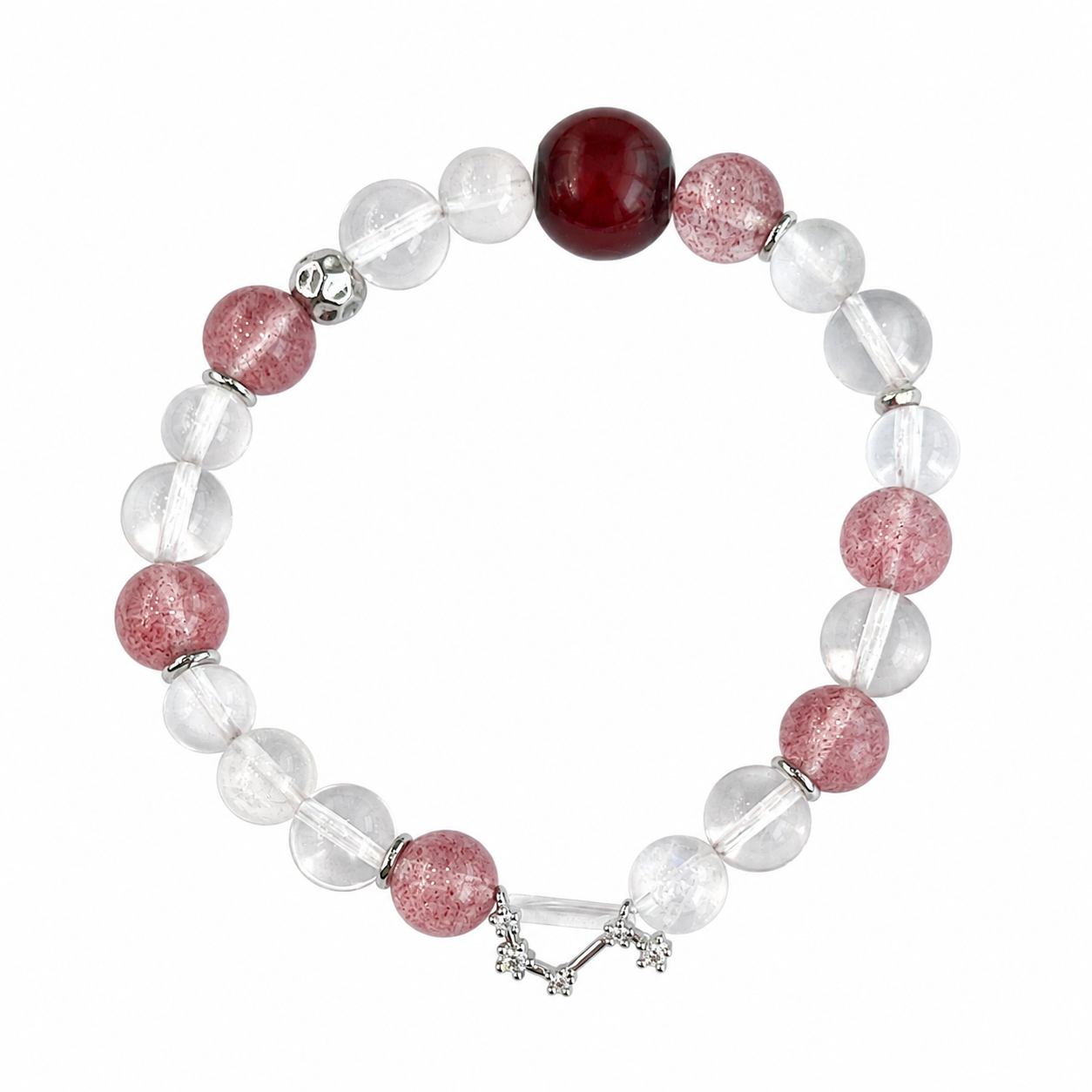 Aries NFC Crystal Bracelet | Clear Quartz & Moonstone - Image 5